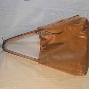 Margot New York Tan Leather Shoulder Bag